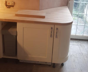 shaker kitchen with solid oak worktops