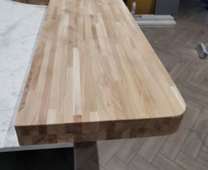 custom made solid oak worktop in Stockport