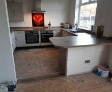 Howdens kitchen in Stockport with 2 ovens and laminate worktops