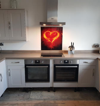 Howdens kitchen in Stockport with 2 ovens and laminate worktops