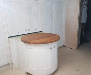 White solid wood kitchen in Stockport