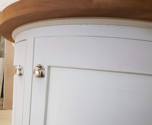 White solid wood kitchen in Stockport