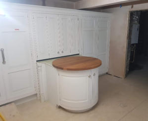 White solid wood kitchen in Stockport