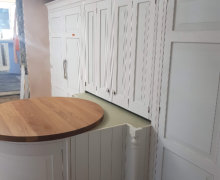 White solid wood kitchen in Stockport