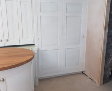 White solid wood kitchen in Stockport