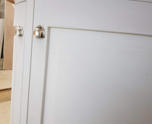 White solid wood kitchen in Stockport