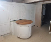 White solid wood kitchen in Stockport