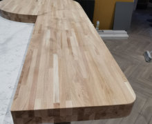 custom made solid oak worktop in Stockport