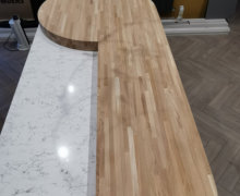 custom made solid oak worktop in Stockport