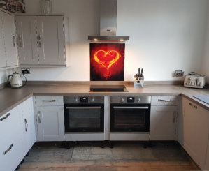 Howdens kitchen in Stockport with 2 ovens and laminate worktops