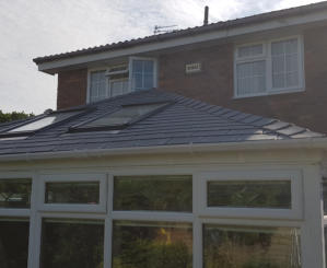 new conservatory roof in Bramhall with velux windows