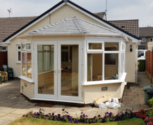 new conservatory roof being built in Bramhall, Stockport.