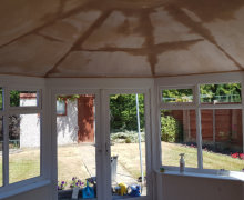 inside new conservatory roof in Bramhall, Stockport.