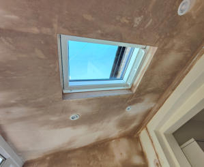 inside view of new solid conservatory roof in Edgerley