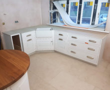 handmade white solid wood kitchen